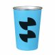 Sublimation cup with plastic wrap - Blue