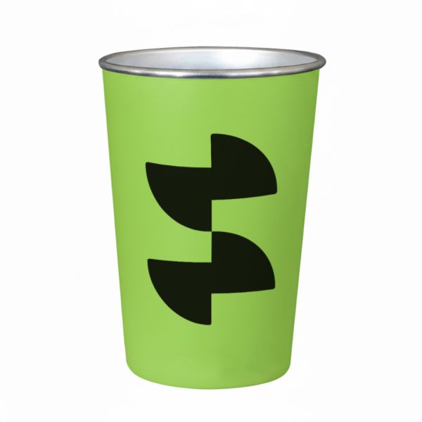 Sublimation cup with plastic wrap - Green