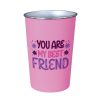 Sublimation cup with plastic wrap - Pink