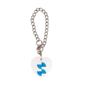 Szublimációs szív alakú charm - cakkos