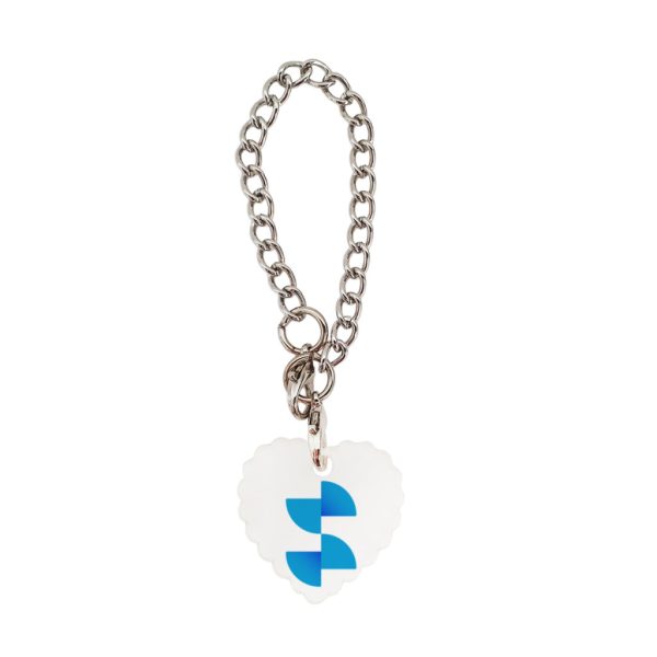 Szublimációs szív alakú charm - cakkos