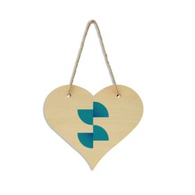 Sublimation natural wood plaque heart