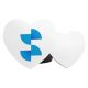 Sublimation printable wooden table picture frame double heart