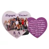 Sublimation printable wooden table picture frame double heart