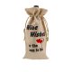 Sublimation linen drink bag 34x17cm