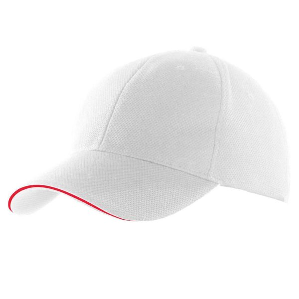 Kariban KS207 sports cap white red