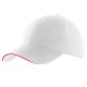 Kariban KS207 sports cap white red