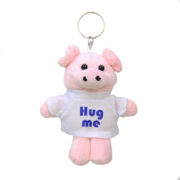 Sublimation plush pig keychain