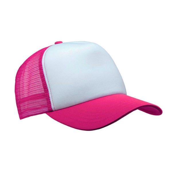 Sublimation Trucker baseball cap White Pink