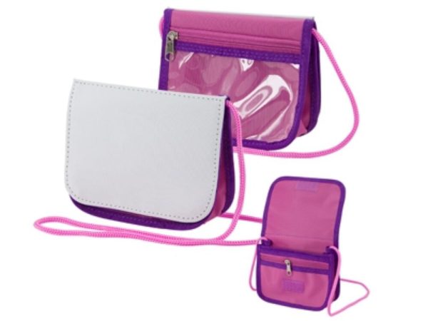 Sublimation neck pouch for children Pink purple