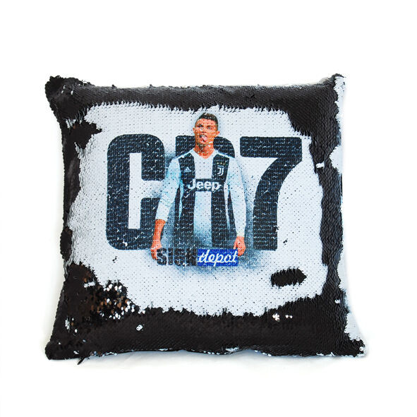 Sublimation sequin pillowcase Black