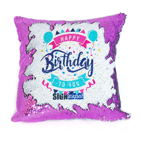 Sublimation sequin pillowcase Purple