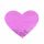 Sublimation iron on stroking sequin shape heart purple