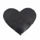 Sublimation iron on stroking sequin shape heart black