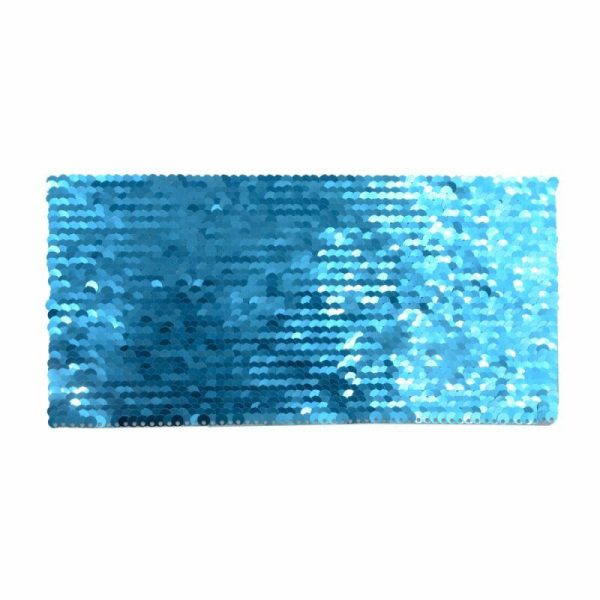 Sublimation iron on stroking sequin shape rectangle blue