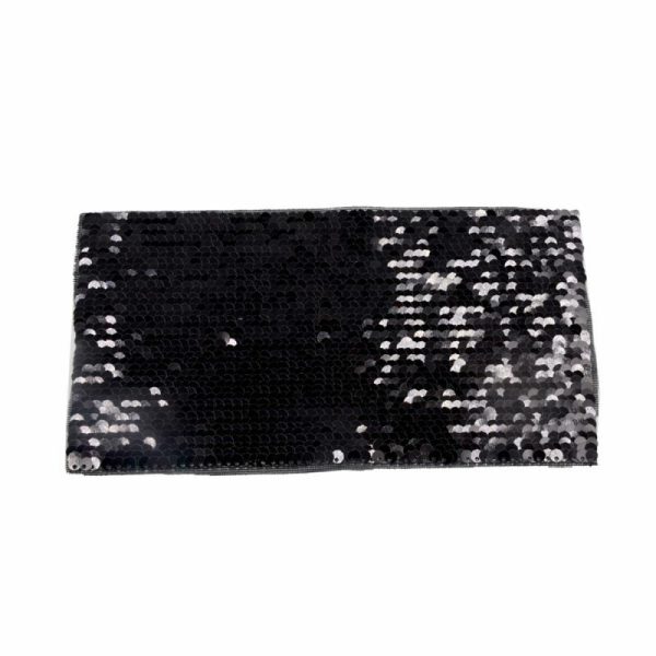 Sublimation iron on stroking sequin shape rectangle black