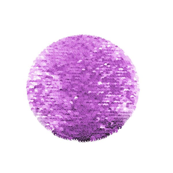Sublimativna reverzibilna oblazinjena oblika cekina - krog - vijolična