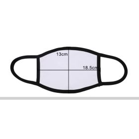 Szublimációs szájmaszk fekete peremmel - L