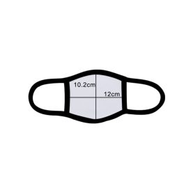 Szublimációs szájmaszk fekete peremmel - S