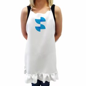 Sublimacijski ženski kuharski predpasnik z volančki