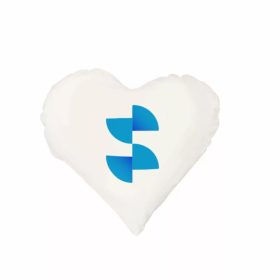 Sublimacijski plišasti srčasti vzglavnik 30x30 - beli