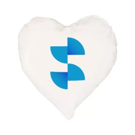 Sublimacijski plišasti srčasti vzglavnik 40x40 - beli