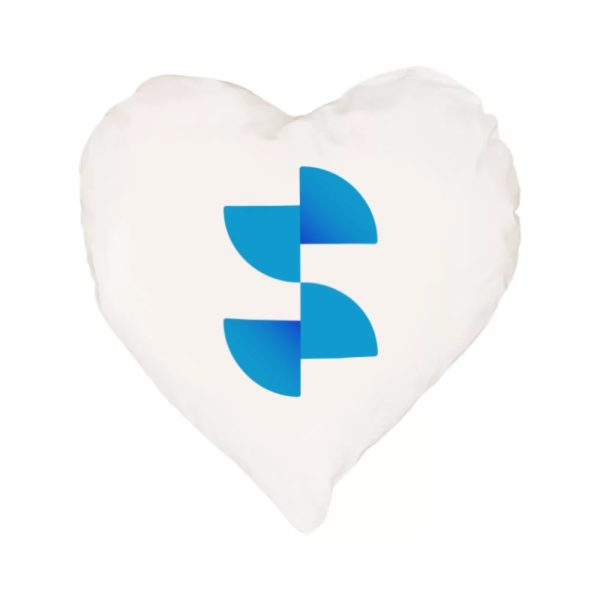 Sublimation white heart pillow 40x40cm