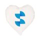Sublimation white heart pillow 40x40cm