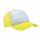 Szublimációs Trucker baseball sapka - fehér / neon sárga