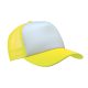 Sublimation Sublimation Trucker baseball cap White Fluorescent yellow