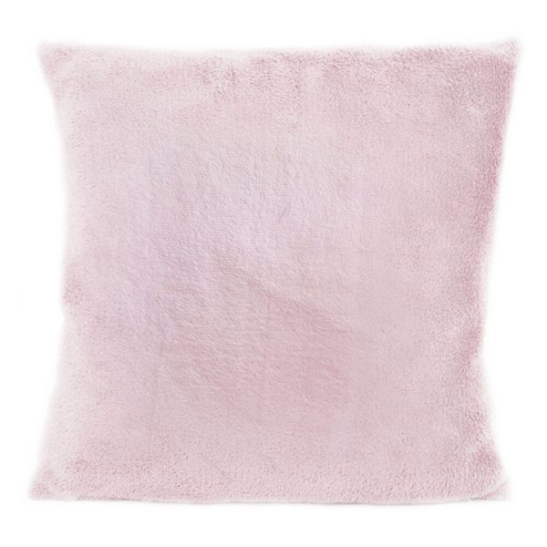 Szublimációs párnahuzat plüss hátoldallal 40x40 cm - Világos rózsaszín