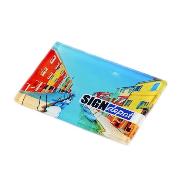 Sublimation glass fridge magnet rectangle