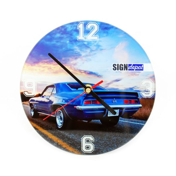 Sublimation glossy glass clock 20cm