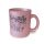 Sublimation glittery glass mug 3dl pink