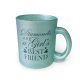 Sublimation glittery glass mug 3dl turquoise