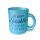 Sublimation glittery glass mug 3dl light blue