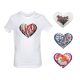 Sublimation iron on stroking sequin shape heart