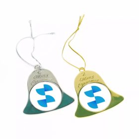   Sublimacijski božični okrasek – zvonček – zlata / srebrna