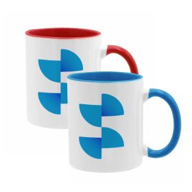 Szublimációs bögre színes belsővel és füllel