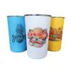 Sublimation cup with plastic wrap