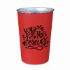Sublimation cup with plastic wrap