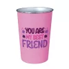 Sublimation cup with plastic wrap