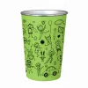 Sublimation cup with plastic wrap