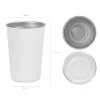 Sublimation cup with plastic wrap