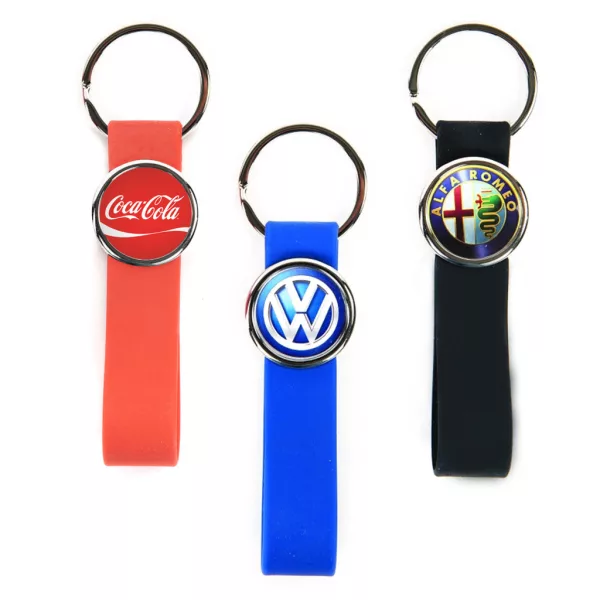 ID Gamax keyring round with silicone band