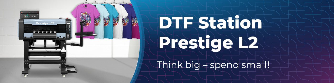   DTF Station Prestige L2 45cm roll-to-roll DTF printer set with Miro 24 powder shaker
