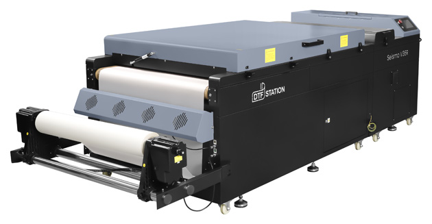   DTF Station Prestige X6 90cm roll-to-roll DTF printer set with Seismo V36R powder shaker
