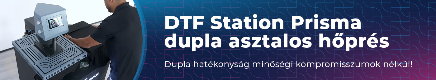 DTF Station Prisma dupla asztalos hőprés
